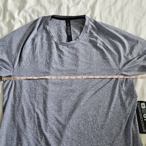 Lululemon License to Train Short Sleeve HOSB Heathered Blue Men's Size XLarge - Picture 5 of 7